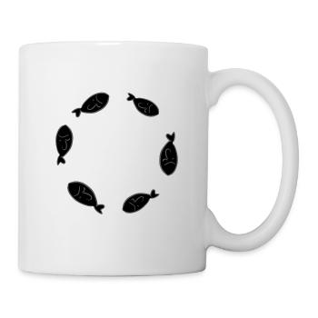 cercle poisson poisson nagent militants des droits des animaux - Mug blanc - blanc - Droite