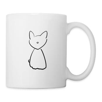 Tier Symbol Einfach Cartoon Haustier - Tasse - Weiß - Rechts