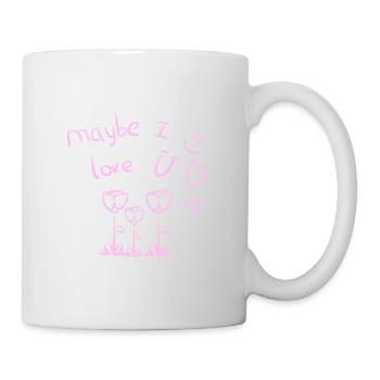 vielleicht liebe ich dich blumen - Tasse - Weiß - Rechts