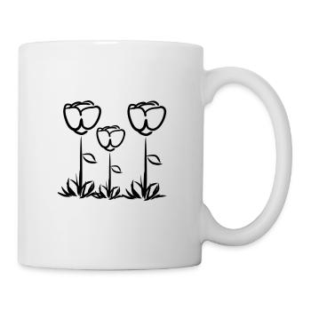 symbole de la rose des trois fleurs - Mug blanc - blanc - Droite