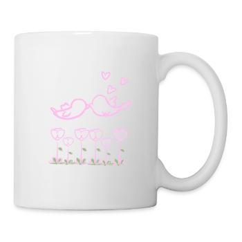 Love Bird Animals Nature Flowers - Mug - white - Right