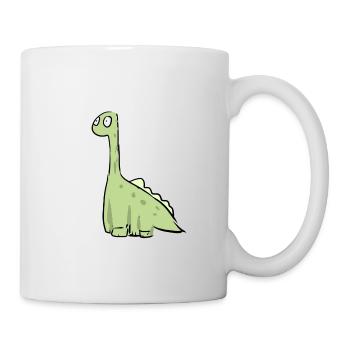 dinosaur green animal - Mug - white - Right