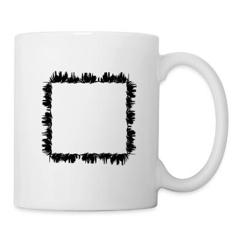 square square frame grass - Mug - white - Right