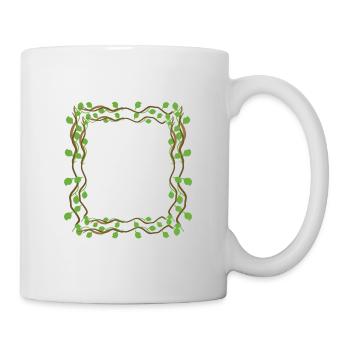 Leaves Square Shape Square Frame - Mug - white - Right