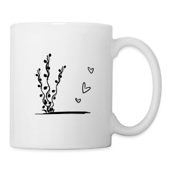 Feuilles du symbole de la nature végétale - Mug blanc - blanc - Droite