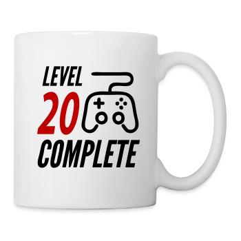 Geburtstag Level 20 Complete Alter Jahre Komplett - Tasse - Weiß - Rechts