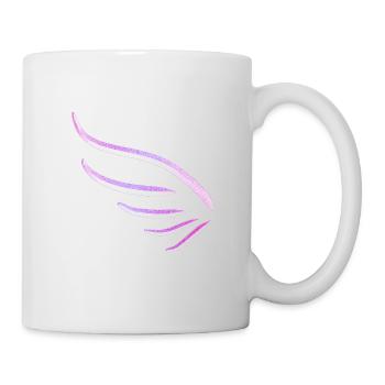 rosa glitzer flügel engel symbol fliegen - Tasse - Weiß - Rechts