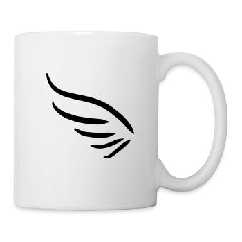 Symbole de l’aile voler sombre - Mug blanc - blanc - Droite