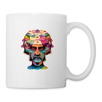 Tête psychédélique - Mug blanc - blanc - Droite