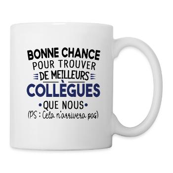 Bonne Chance Collègue Cadeau Humour Retraite - Mug blanc - blanc - Droite