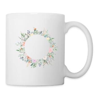 Spring Floral Circle customizable - Mug - white - Right