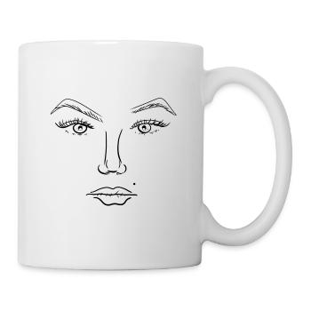 Art Face Man Symbol Template - Mug - white - Right