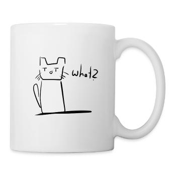 Katze verwirrt süß tier - Tasse - Weiß - Rechts