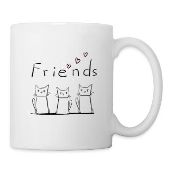 Freunde drei Katzen Tiere tier - Tasse - Weiß - Rechts
