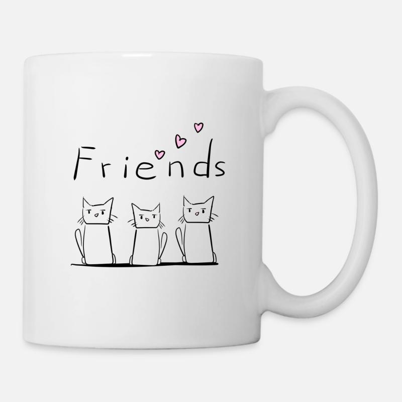Freunde drei Katzen Tiere tier - Tasse - Weiß