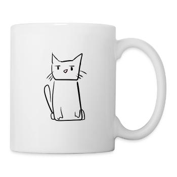 cartoon katze tier süß - Tasse - Weiß - Rechts