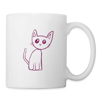 Animal de compagnie Pink Cat - Mug blanc - blanc - Droite
