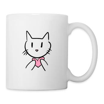 Cœur d’amour d’animal de chat - Mug blanc - blanc - Droite