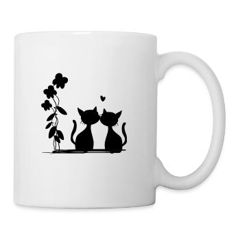 les amoureux des chats adorent la plante à chat - Mug blanc - blanc - Droite
