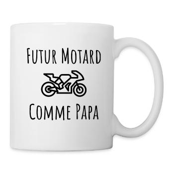 Fils Motard Cadeau Bebe Moto - Mug blanc - blanc - Droite