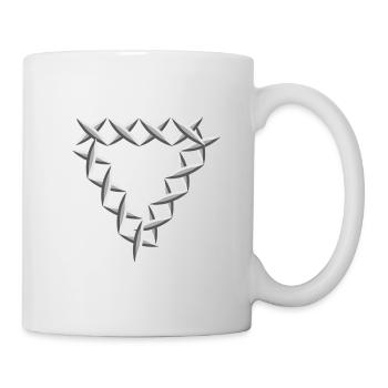 croix triangulaires grises - Mug blanc - blanc - Droite