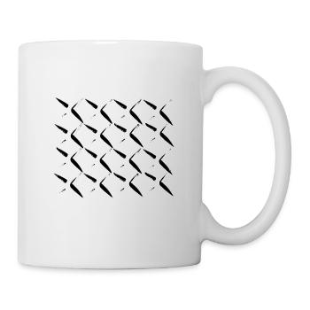 netz kreuz muster - Tasse - Weiß - Rechts