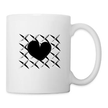 kreuz muster herz - Tasse - Weiß - Rechts