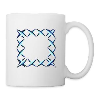 form symbol square blue crosses - Mug - white - Right