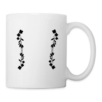 plant line stroke pattern - Mug - white - Right
