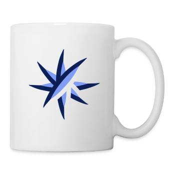 blue star glossy symbol - Mug - white - Right