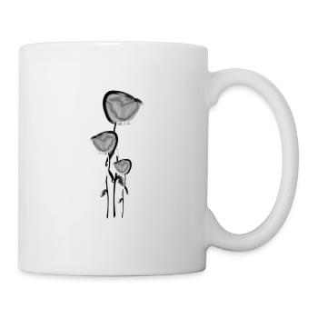 rose shiny symbol gray plant - Mug - white - Right