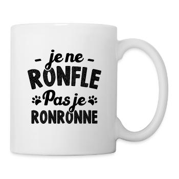 Je ne ronfle pas je ronronne - Mug blanc - blanc - Droite
