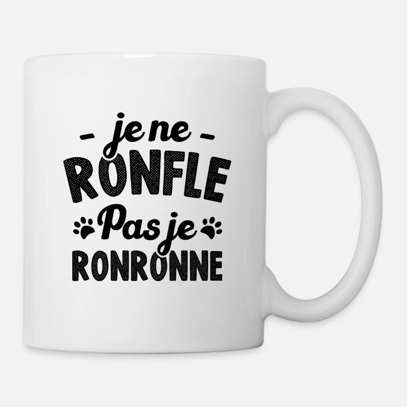Je ne ronfle pas je ronronne - Mug blanc - blanc