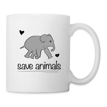 save animals animal elephant animal welfare - Mug - white - Right