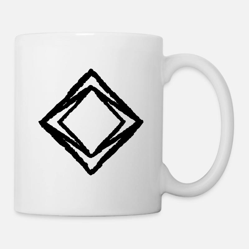 Geometrisch Symbol - Tasse - Weiß