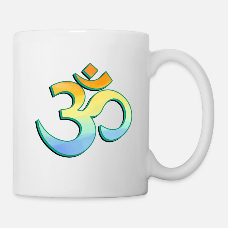Om Symbol Yoga Praticien Professeur de Yoga - Mug blanc - blanc