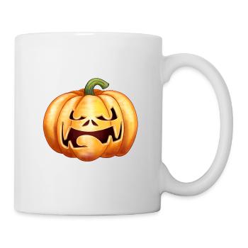 Pumpkin Cartoon Halloween Design - Mug - white - Right