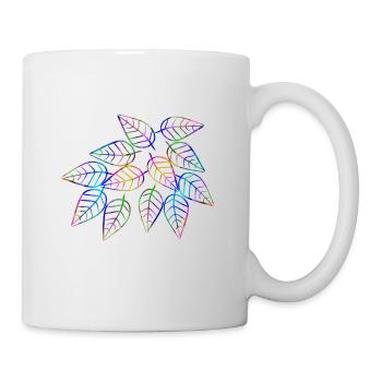 Symbole de feuille nature feuilles rgb colorées - Mug blanc - blanc - Droite