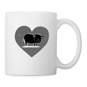 Pig Animal Heart - Mug - white - Right
