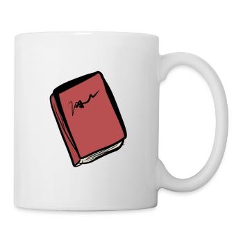 rotes Buch cartoon symbol - Tasse - Weiß - Rechts