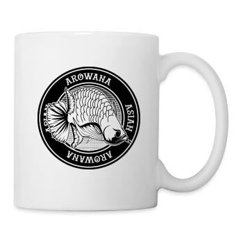 Asian Arowana Tattoo Style Monster Fish Keeper - Mug - white - Right