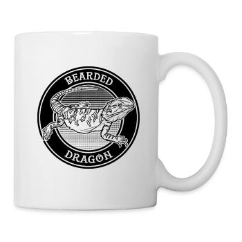 Bearded Dragon Tattoo Reptile Keeper Beardie Owner - Mug - white - Right