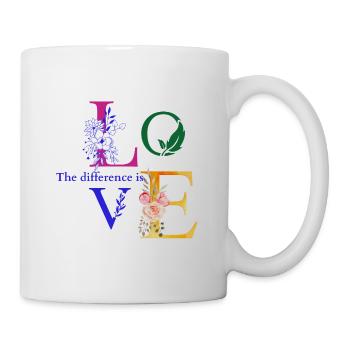 La différence, c’est l’amour - Mug blanc - blanc - Droite