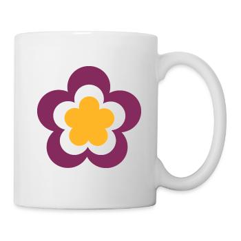 70s Flower Pattern Retro Hippie Festival - Mug - white - Right
