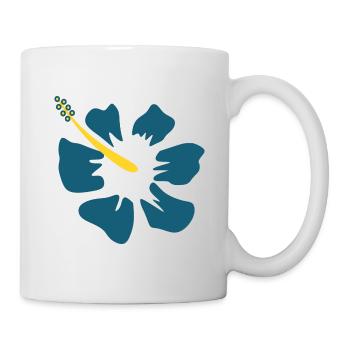 Hibiscus. blue hibiscus flower - Mug - white - Right