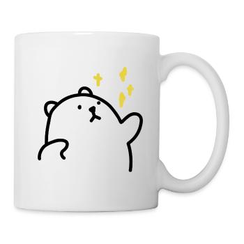 Bär Teddy süß doodle kuscheln Sterne cool - Tasse - Weiß - Rechts