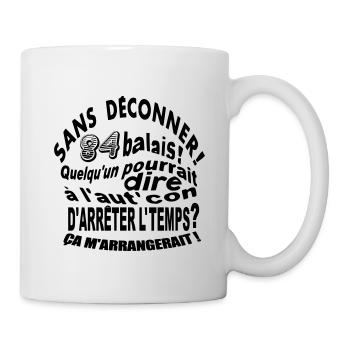 84 ans / anniversaire 84 ans / vintage - Mug blanc - blanc - Droite