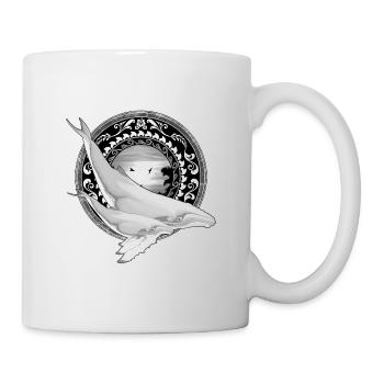 Buckelwal Hawaiianisch - Tasse - Weiß - Rechts