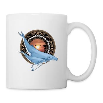 Buckelwal Hawaiianisch - Tasse - Weiß - Rechts