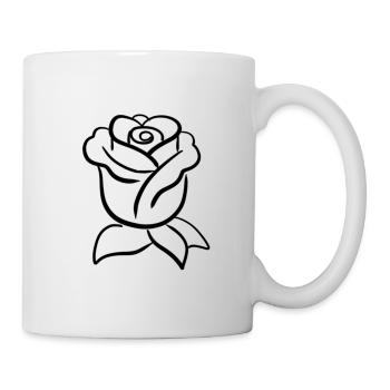 Flowering Symbol Shape Rose Plant - Mug - white - Right